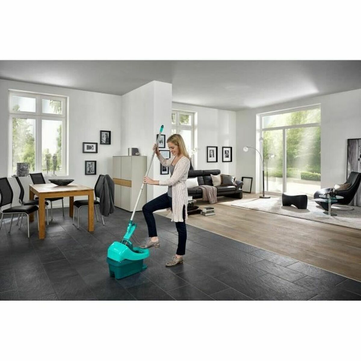 Mop with Bucket Leifheit Profi XL Plastic Compus 8 L